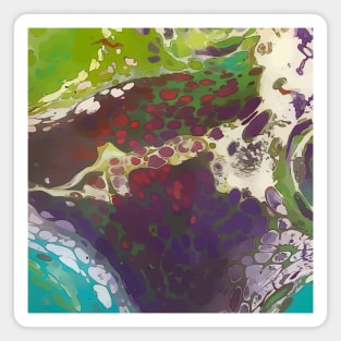 Green and Purple Grapes, Acrylic Organic Textures - WelshDesignsTP001 Magnet